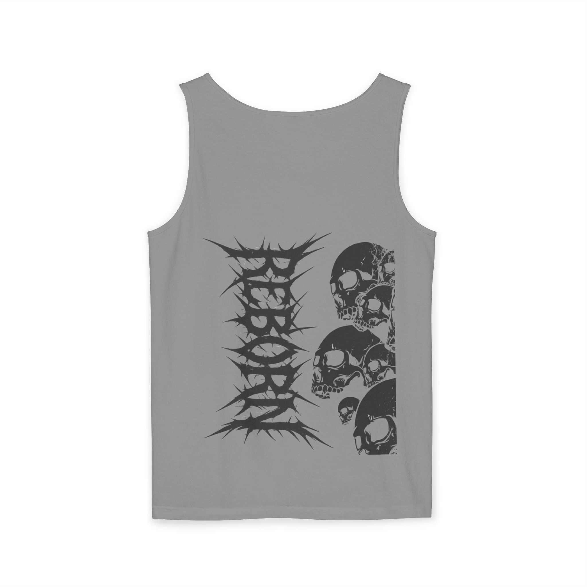 Edgy Skull Design Tank Top, Graphic Sleeveless Tee for Concerts, Festival Wear, Summer Style, Unisex Casual Top