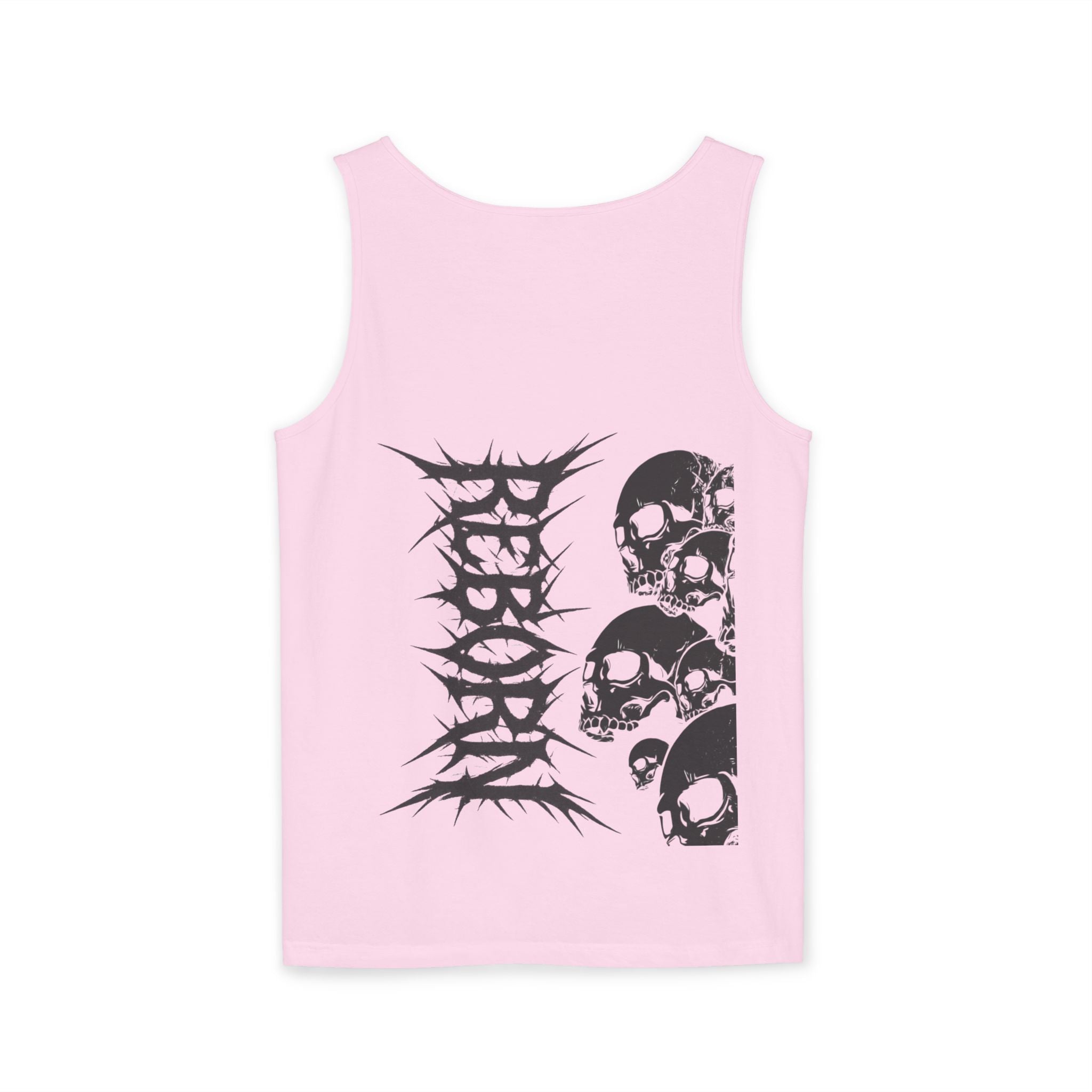 Edgy Skull Design Tank Top, Graphic Sleeveless Tee for Concerts, Festival Wear, Summer Style, Unisex Casual Top