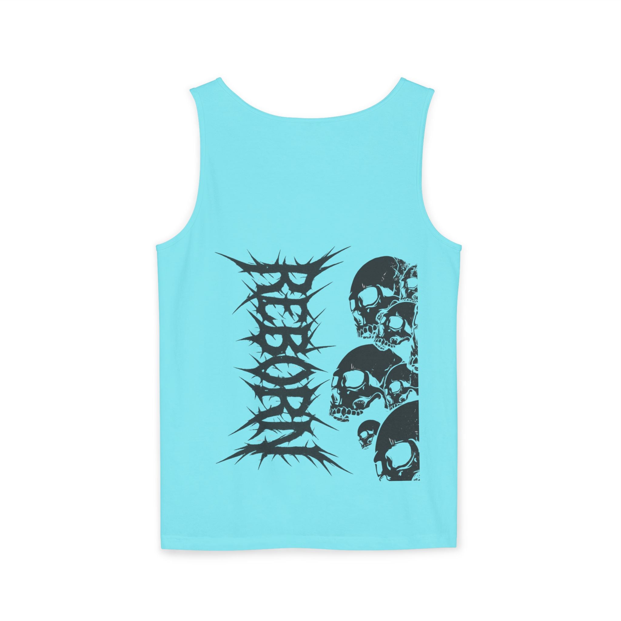 Edgy Skull Design Tank Top, Graphic Sleeveless Tee for Concerts, Festival Wear, Summer Style, Unisex Casual Top