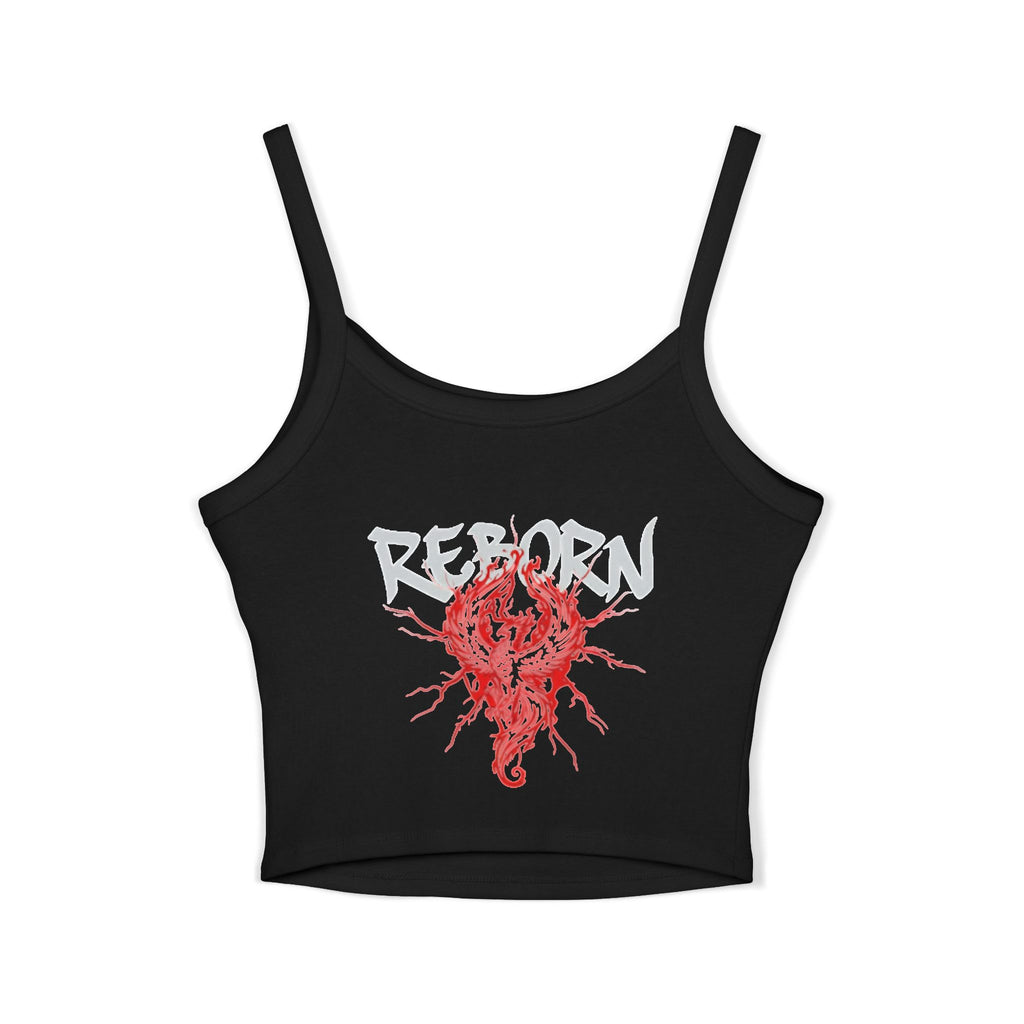 Reborn Tank Top for Women, Graphic Spaghetti Strap Top, Trendy Summer Wear, Gift for Her, Festival Style