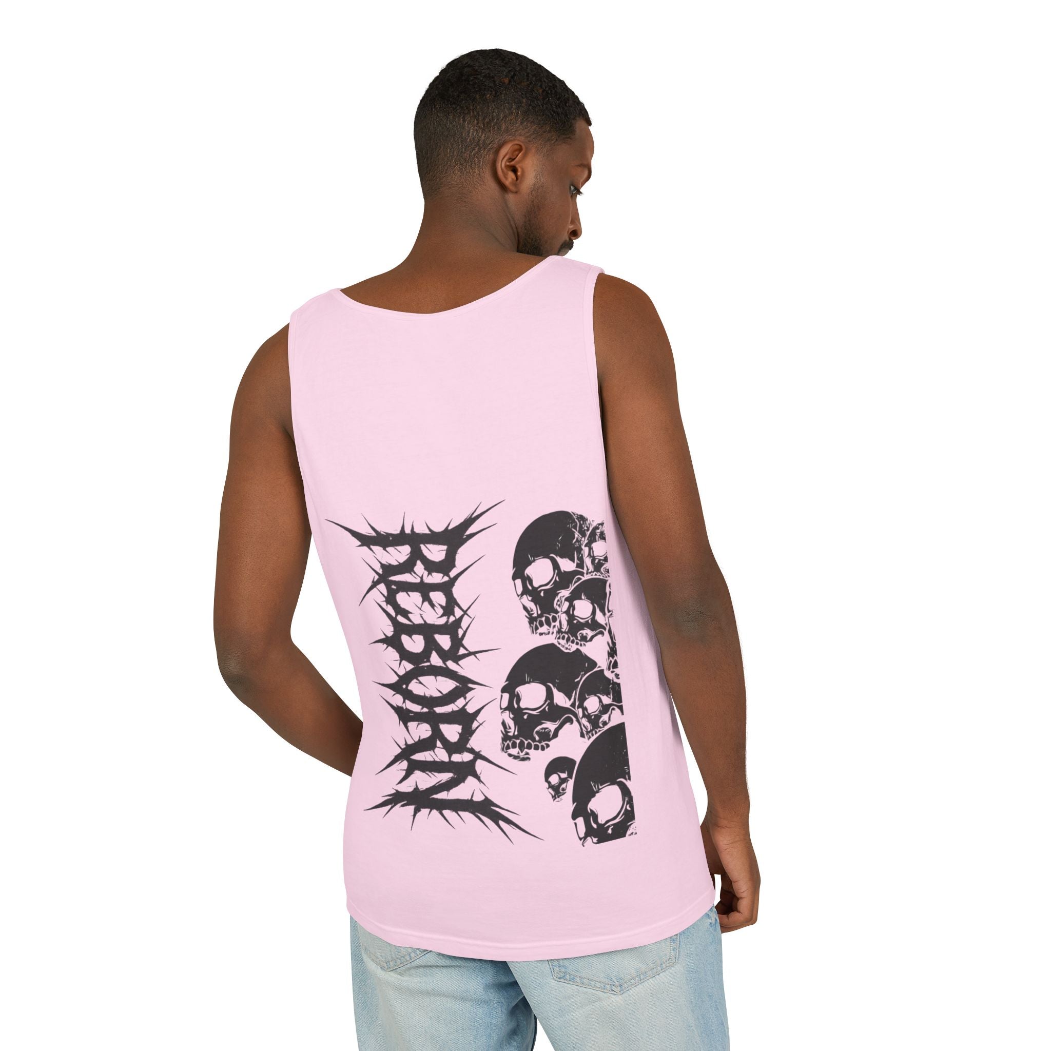 Edgy Skull Design Tank Top, Graphic Sleeveless Tee for Concerts, Festival Wear, Summer Style, Unisex Casual Top