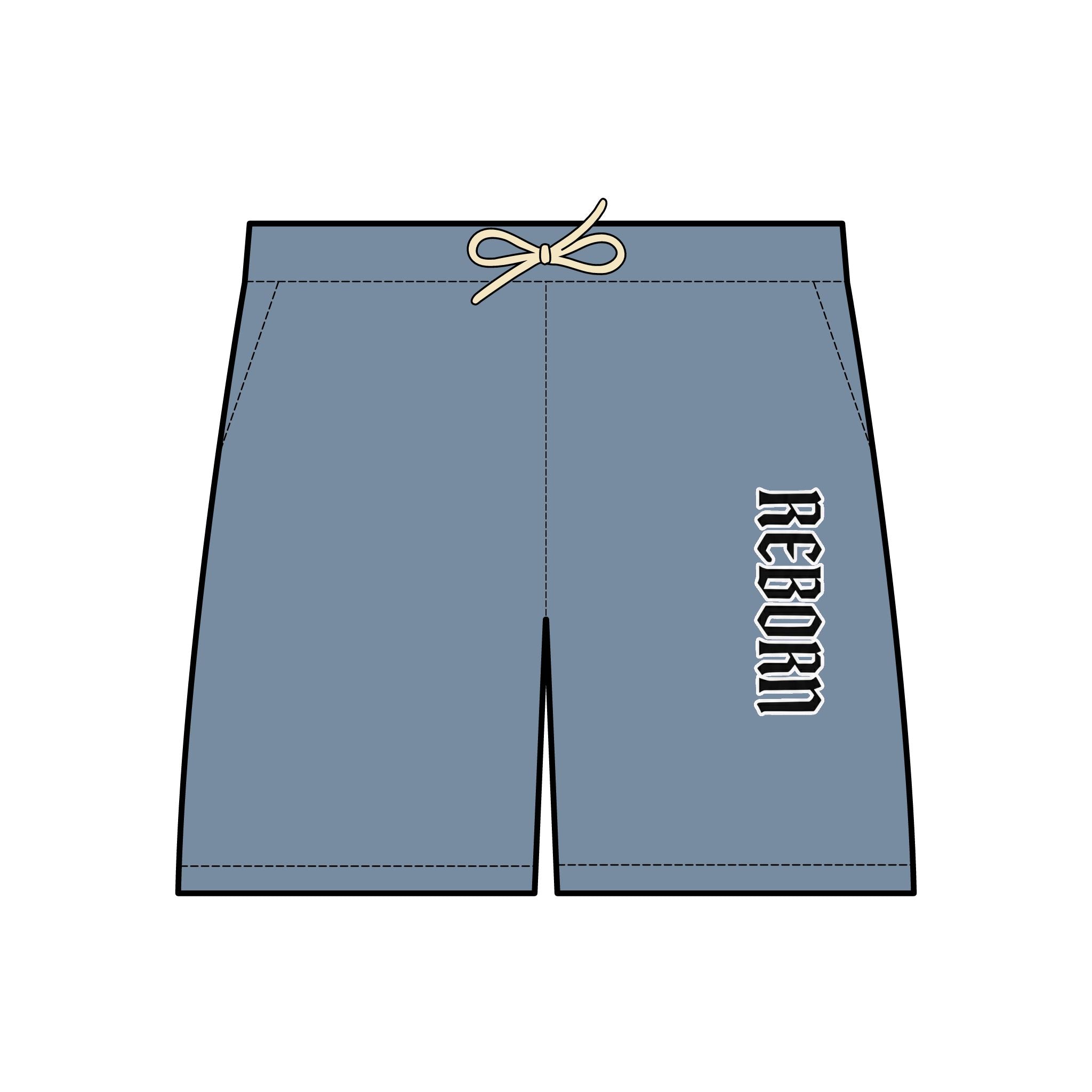 Reborn Lightweight Fleece Sweat Shorts, Unisex Summer Lounge Shorts, Casual Home Wear, Beach Vacation Essential, Gift for Men and Women