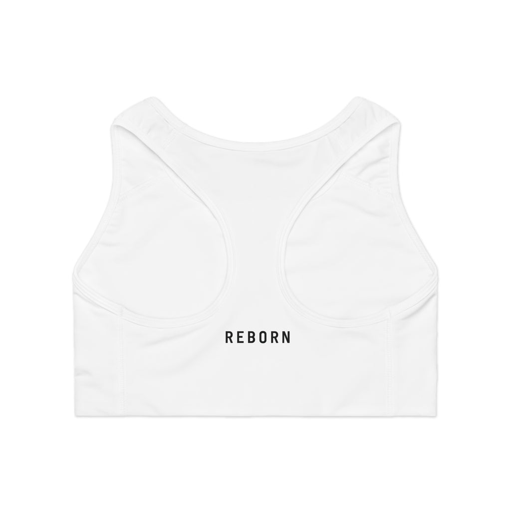 Reborn Sports Bra - Motivational Activewear, Gym Top, Workout Essentials, Fitness Clothing, Gift for Athletes