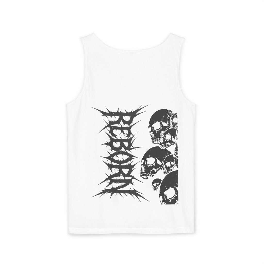 Edgy Skull Design Tank Top, Graphic Sleeveless Tee for Concerts, Festival Wear, Summer Style, Unisex Casual Top