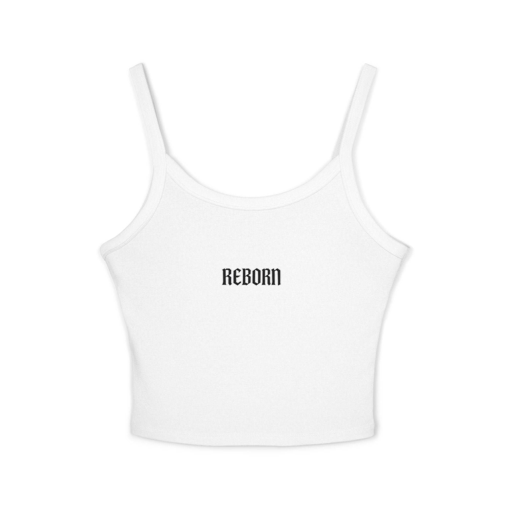 Reborn Tank Top for Women, Graphic Spaghetti Strap Top, Trendy Summer Wear, Gift for Her, Festival Style